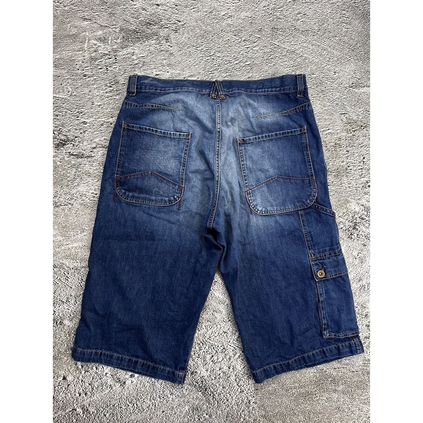 Marlboro Jorts vintage baggy Y2K navy denim cargo shorts