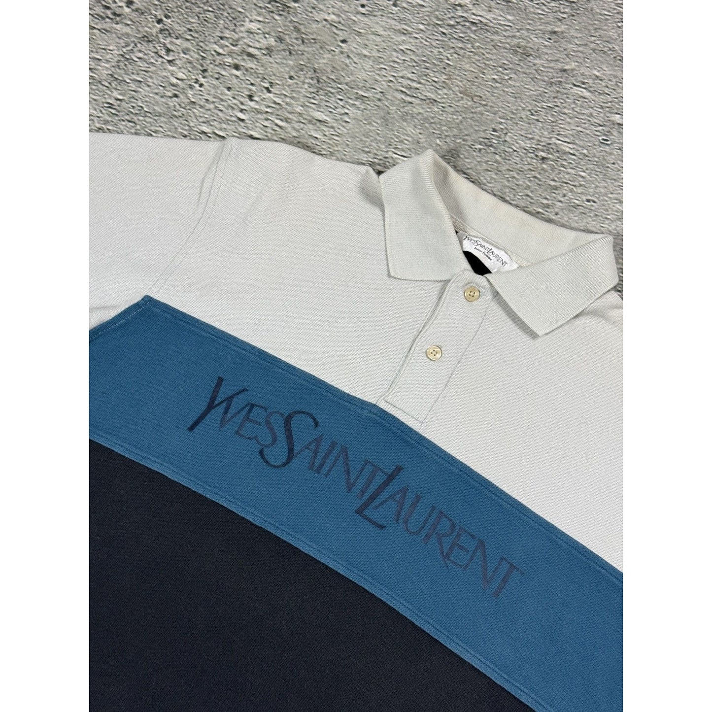 Yves Saint Laurent polo big logo T-shirt vintage
