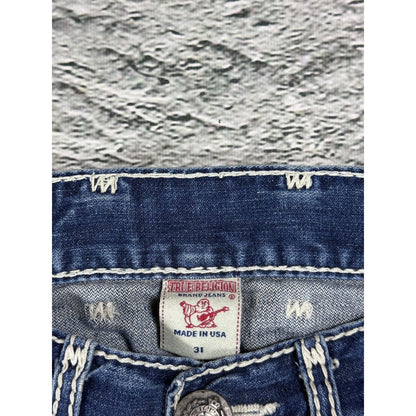 True Religion jeans Nathan Giant Y2K blue white stitching