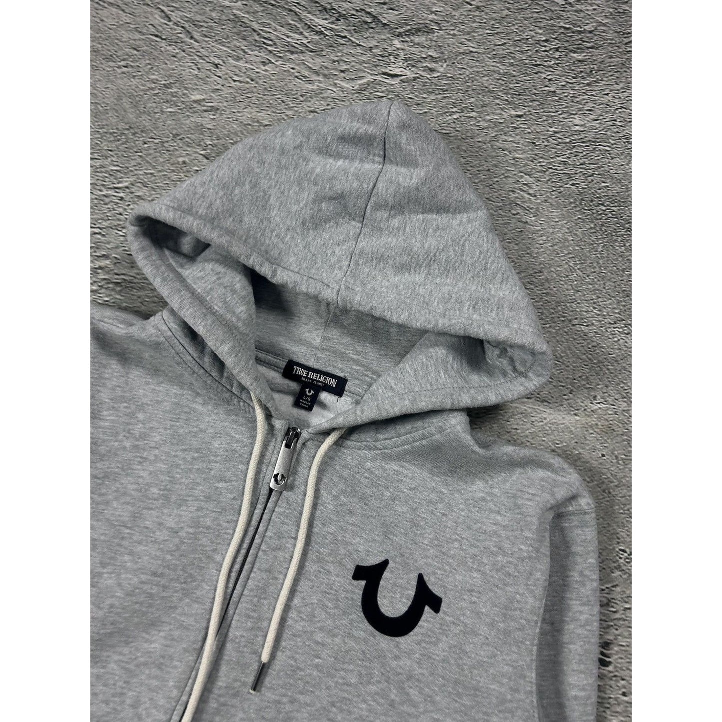 True Religion zip hoodie vintage big logo Y2K