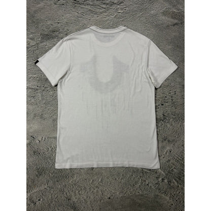 True Religion T-shirt white big logo silver horseshoe