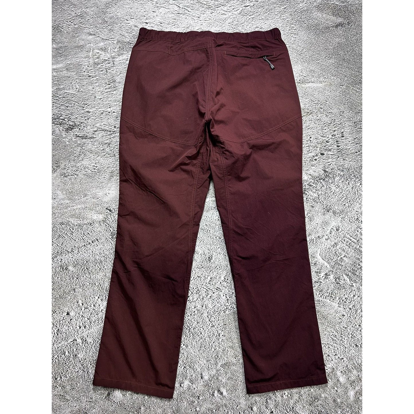 Vintage Mont-Bell Climbing Hiking Tech Pants burgundy red