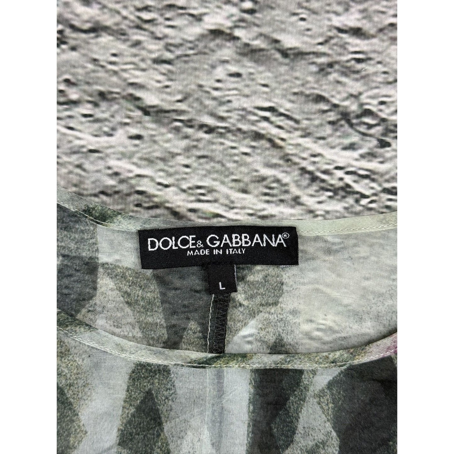 Dolce & Gabbana Mesh top silk Printed dress