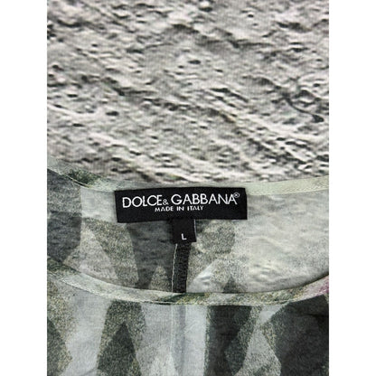 Dolce & Gabbana Mesh top silk Printed dress