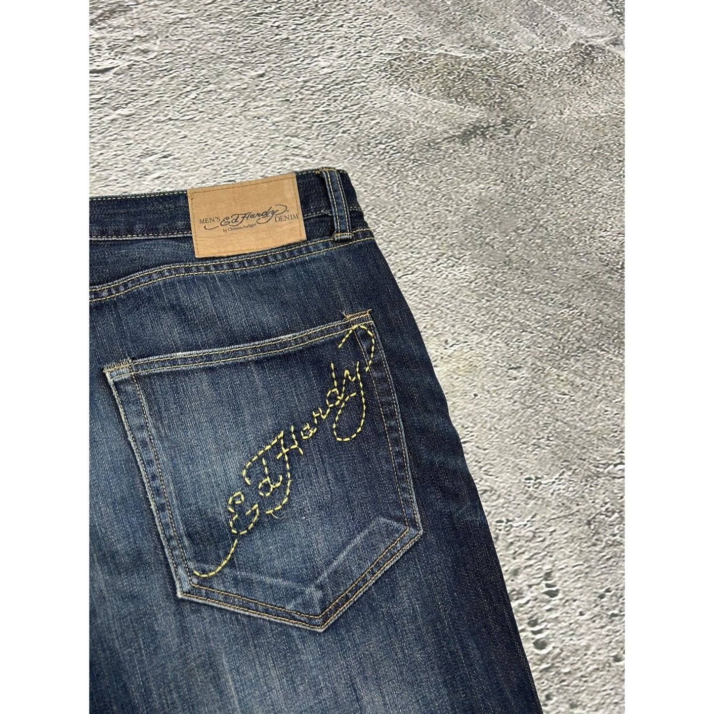 Ed Hardy Christian Audigier vintage jeans big logo pants