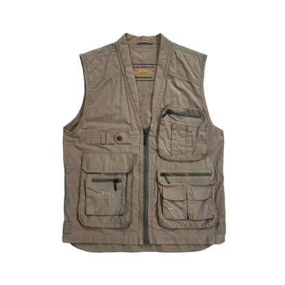 Camel Multipocket Vest Vintage 90s Beige Rare Streetwear