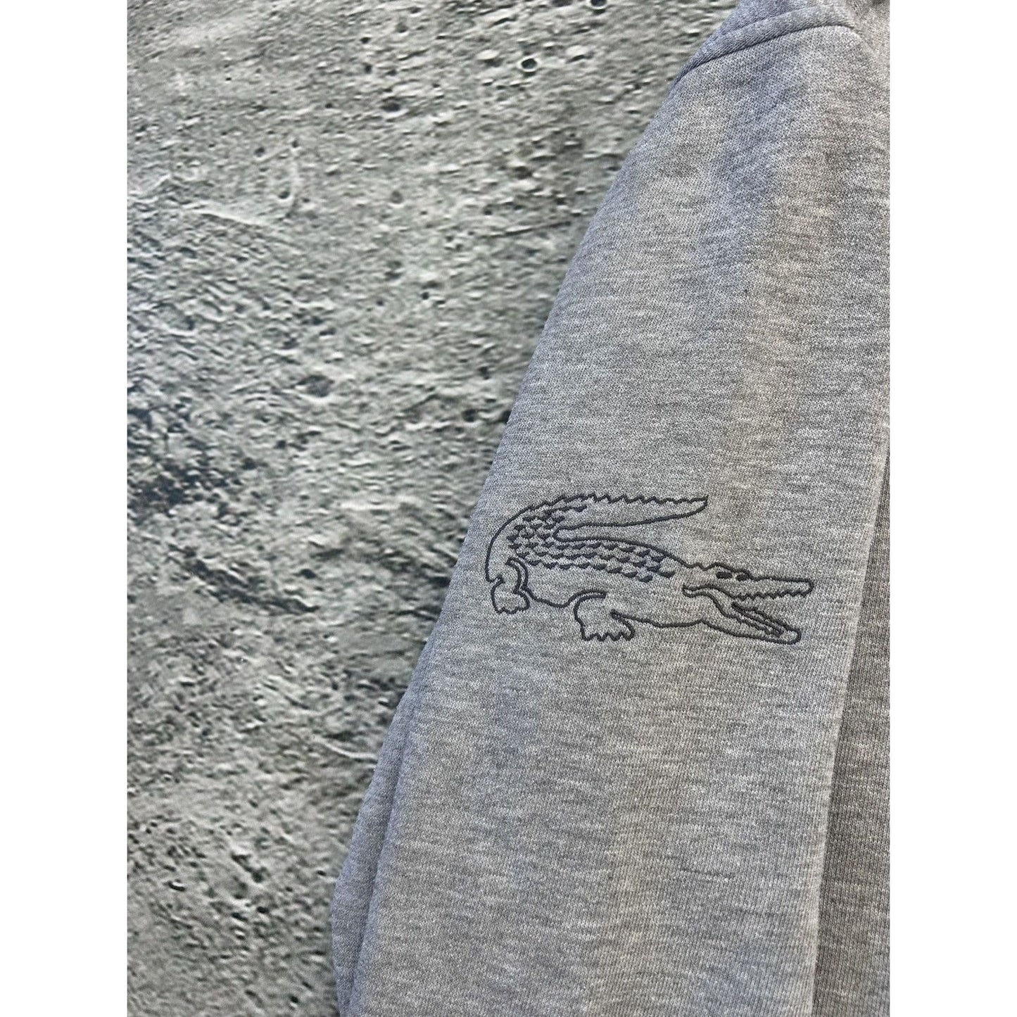 Lacoste zip hoodie big logo grey Sport