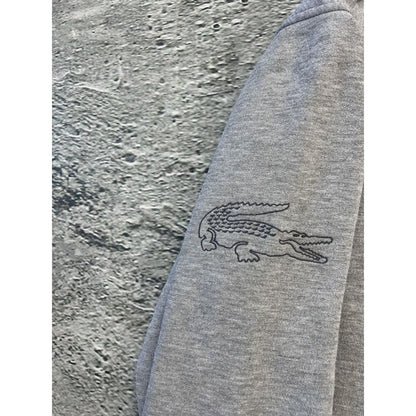 Lacoste zip hoodie big logo grey Sport