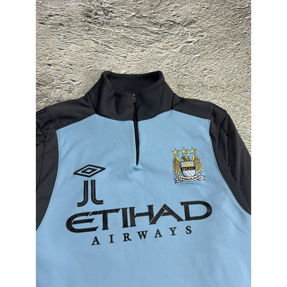 Man City Umbro vintage sweatshirt half zip track Manchester