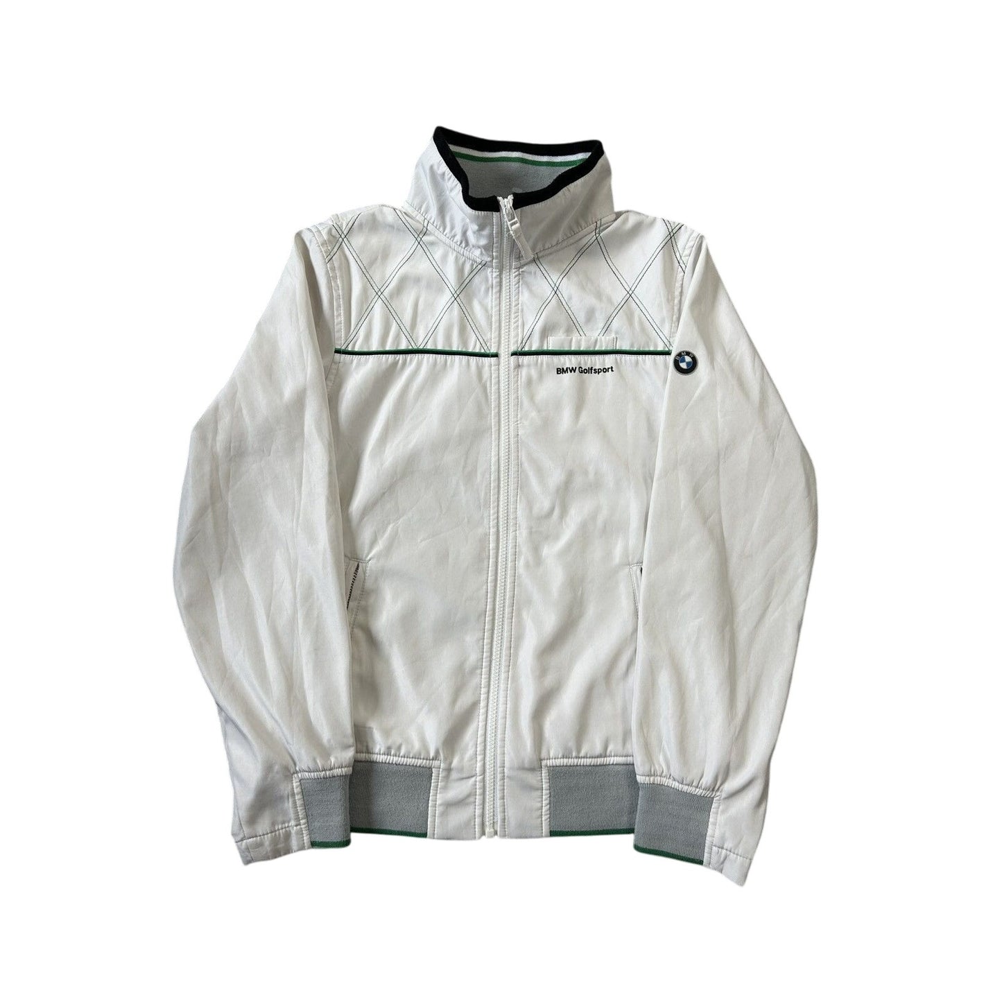 BMW Racing Jacket vintage white bomber track jacket