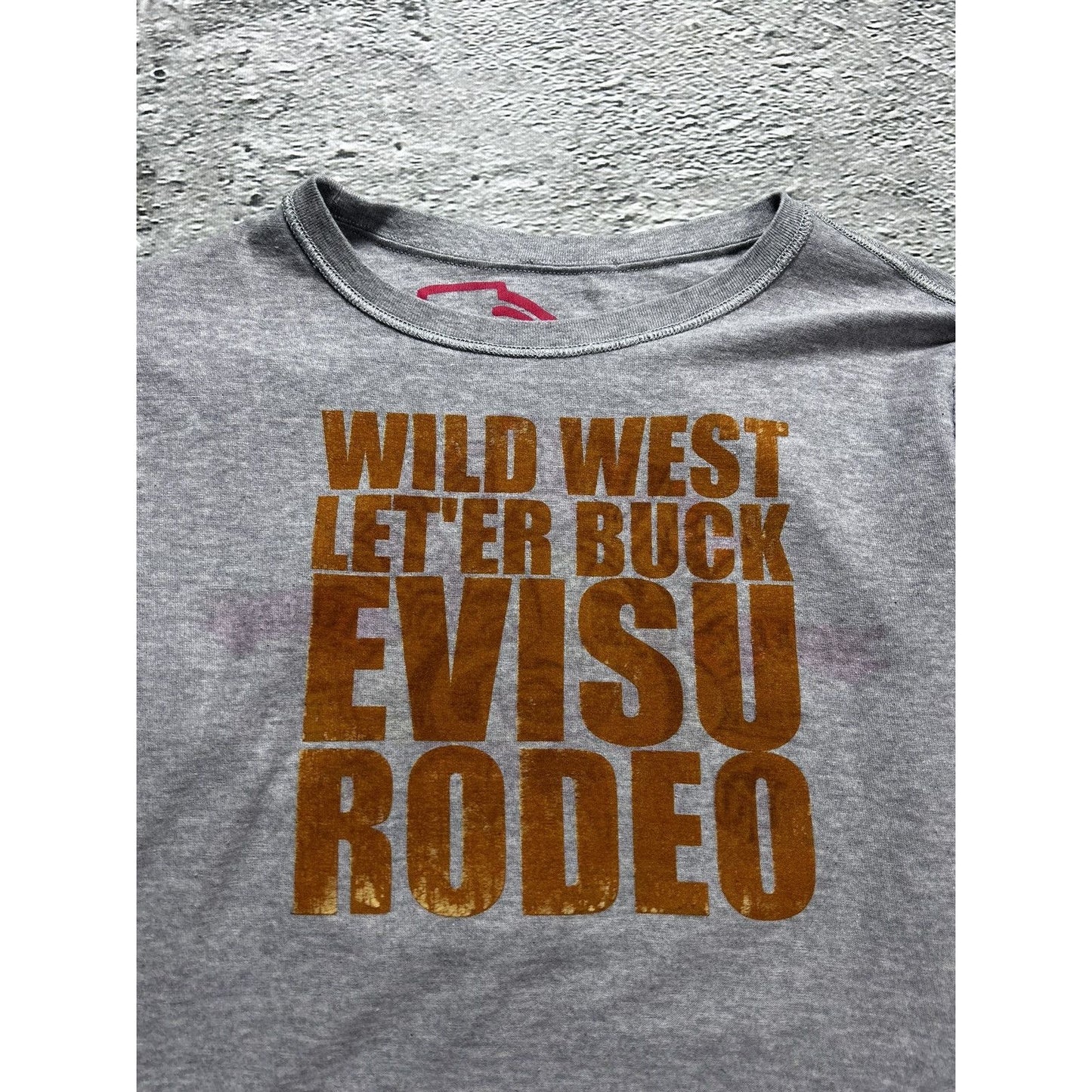 Evisu vintage long sleeve t-shirt reversible face wild west