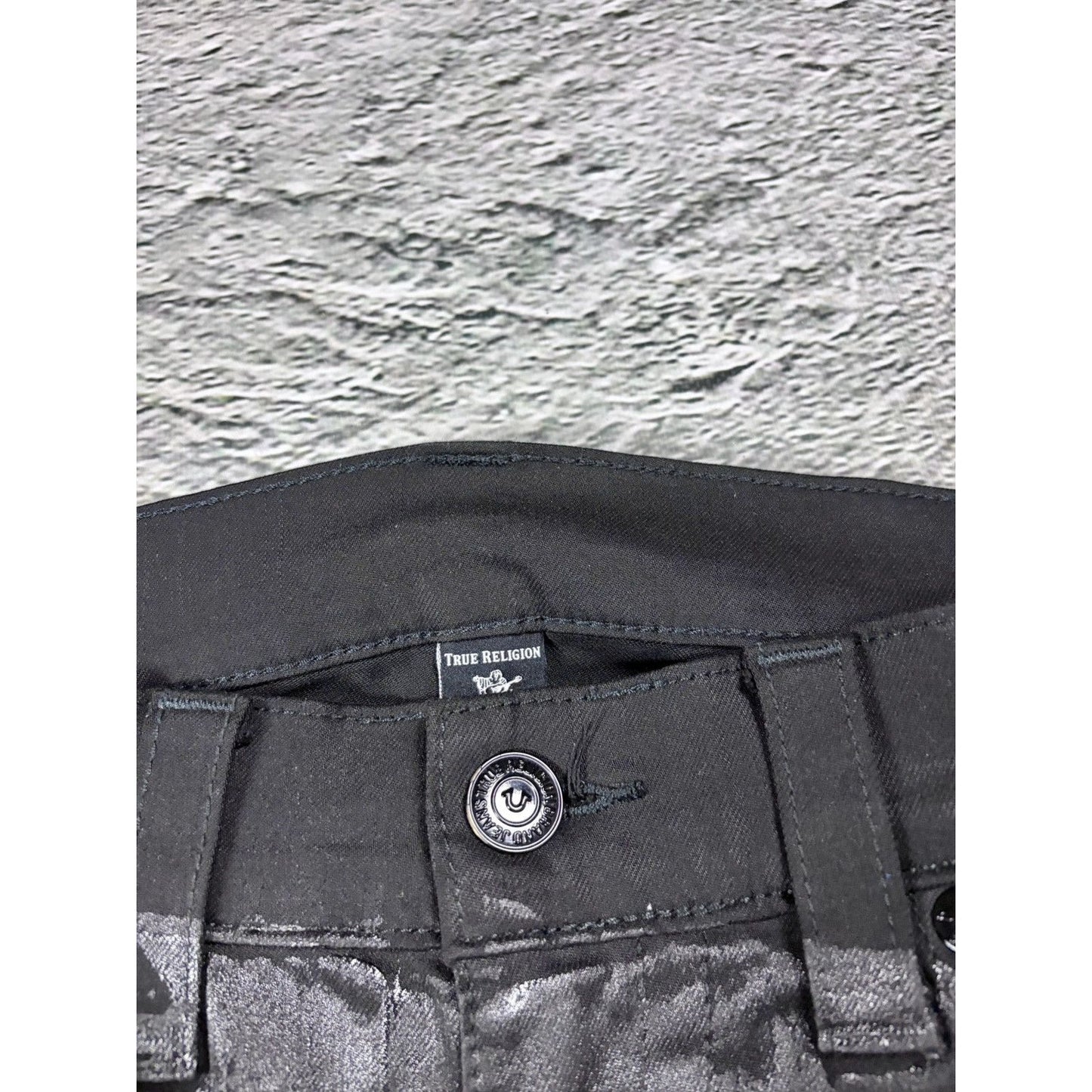 True Religion vintage jeans Waxed black painted Hedi