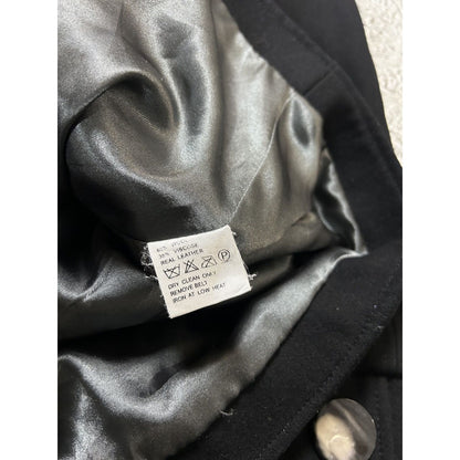 Minus coat black wool viscose leather