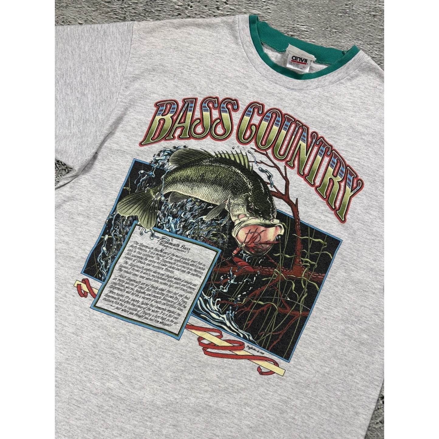 80s Anvil Vintage T-shirt grey single stitch made in USA tee