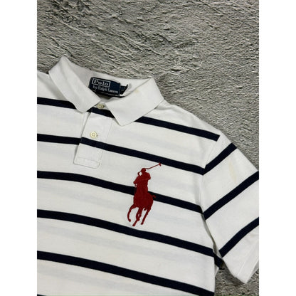 Chief Keef Polo Ralph Lauren white striped big pony