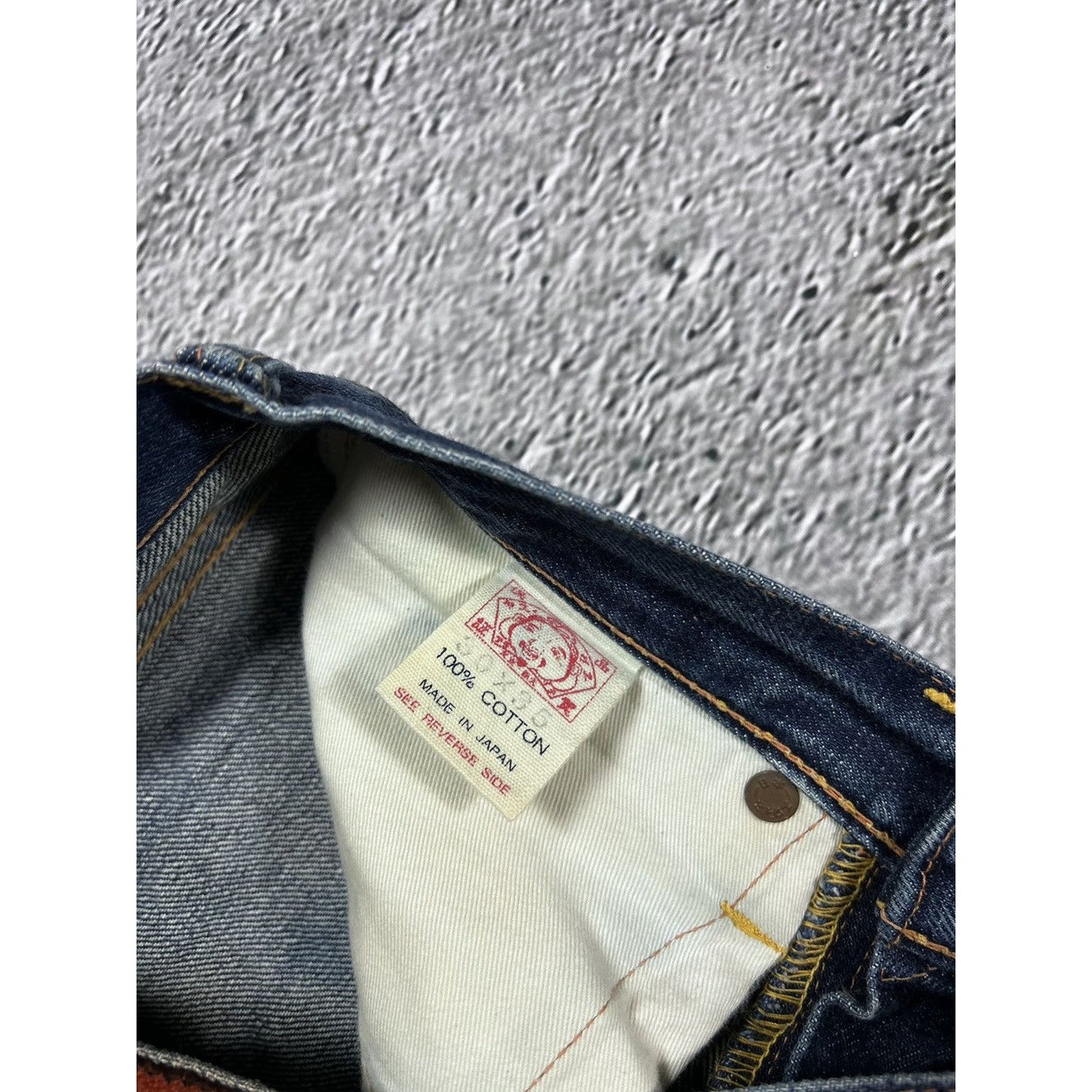 Evisu jeans vintage navy white seagulls selvedge