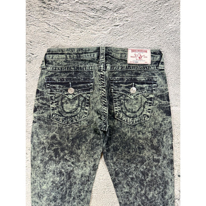 True Religion jeans skinny marble camo khaki green