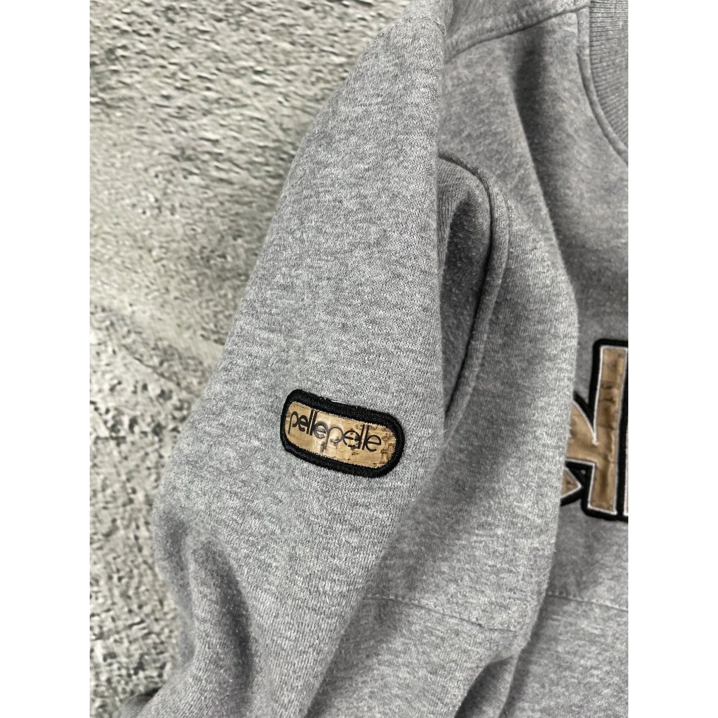 Pelle Pelle sweatshirt big logo 90s beige grey crewneck