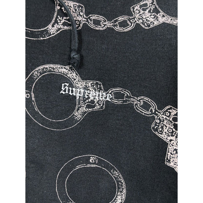 Supreme hoodie handcuffs black hooded sweatshirt FW17