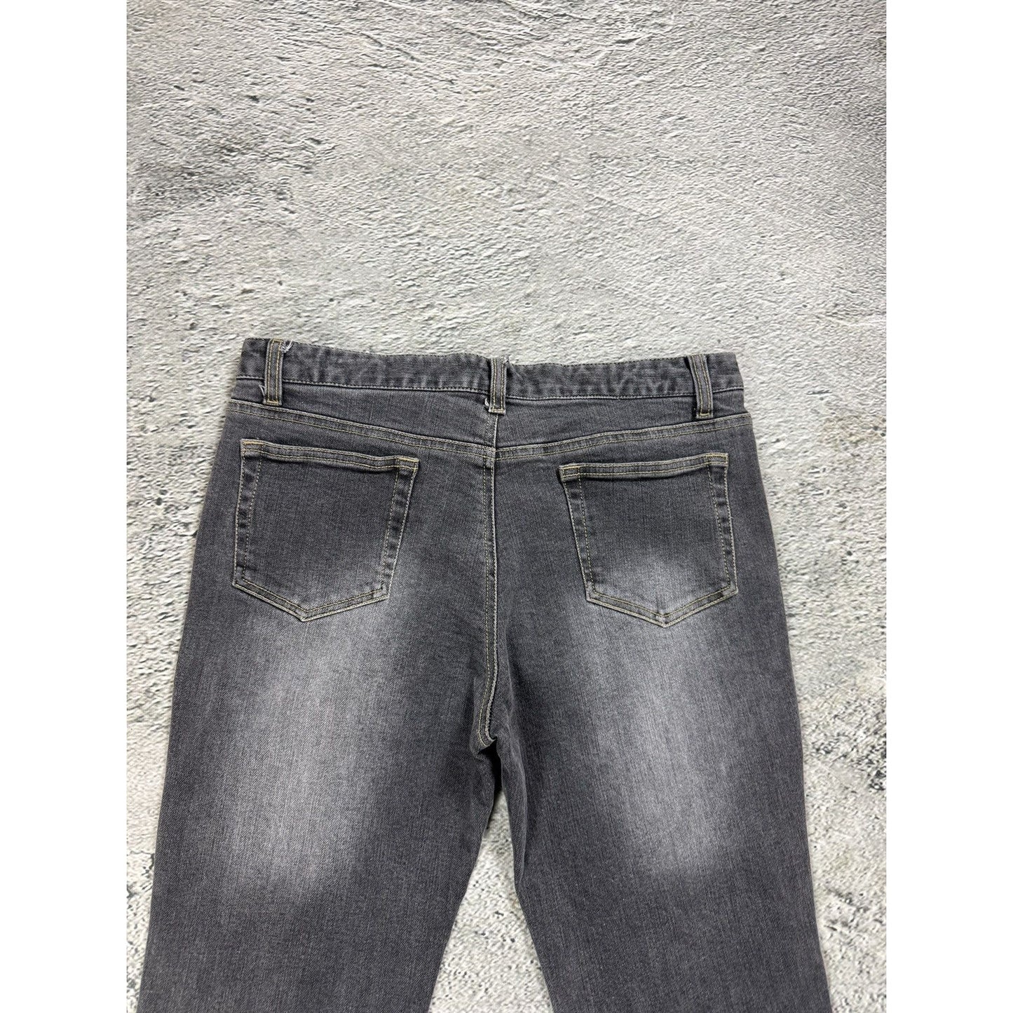 Vintage Y2K flared grey jeans studded