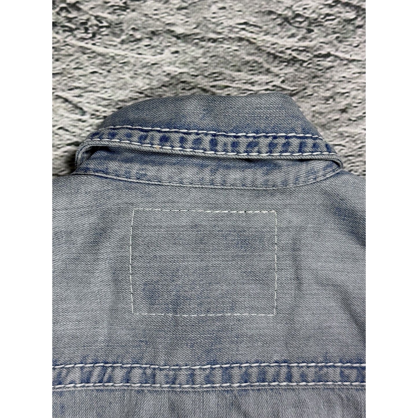True Religion denim jacket trucker washed White stitching