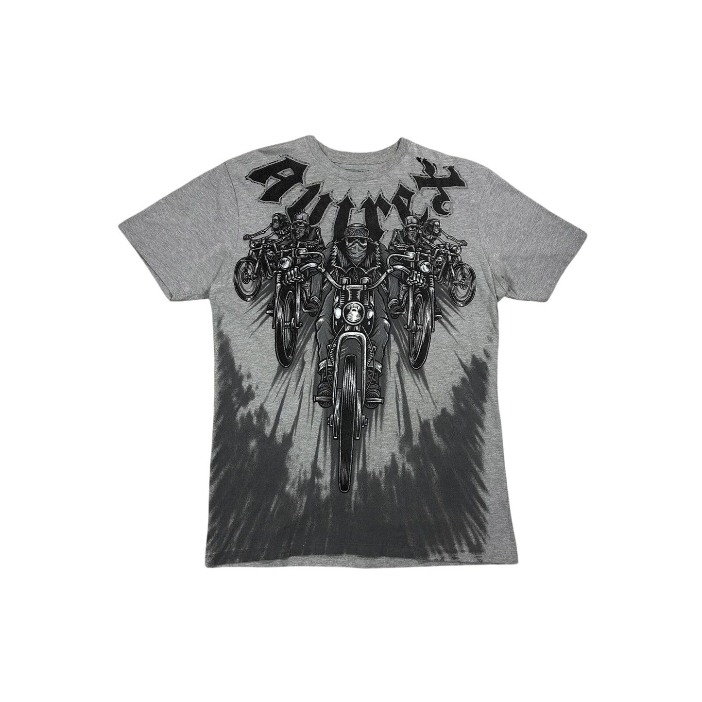 Avirex vintage T-Shirt grey Y2K skeleton motorbike racing