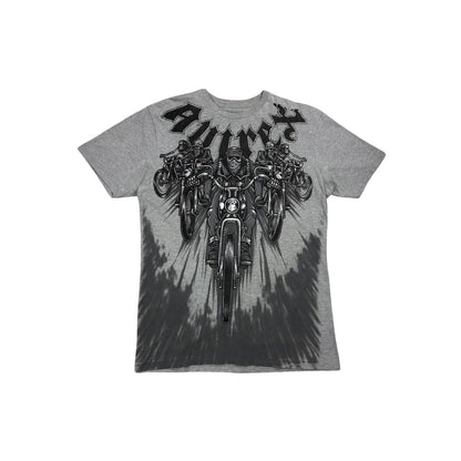 Avirex vintage T-Shirt grey Y2K skeleton motorbike racing