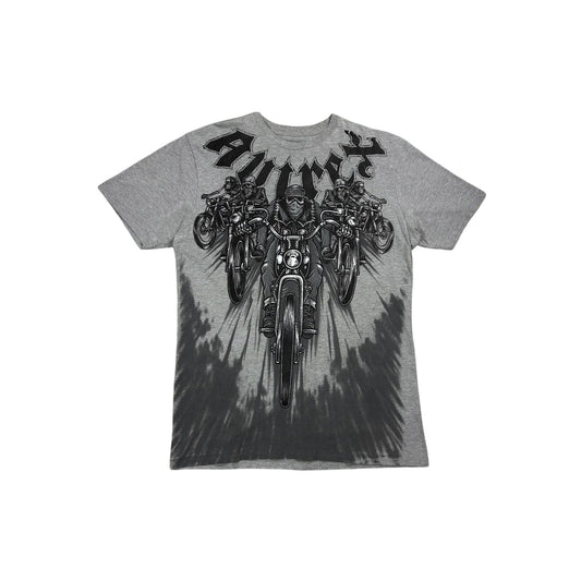 Avirex vintage T-Shirt grey Y2K skeleton motorbike racing