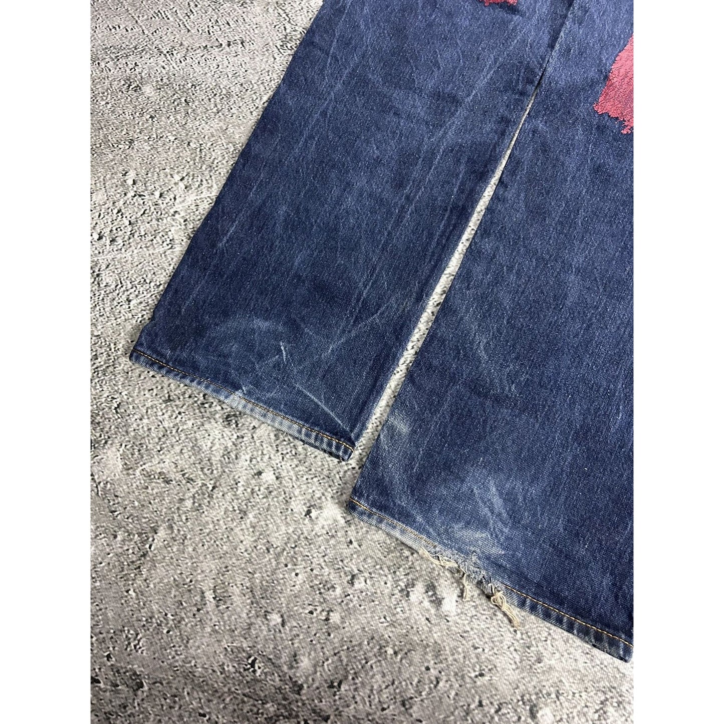 Evisu jeans daicock big logo red selvedge denim