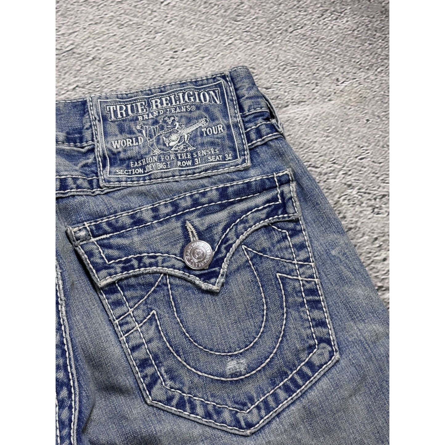 True Religion Joey jeans vintage denim pants flared blue