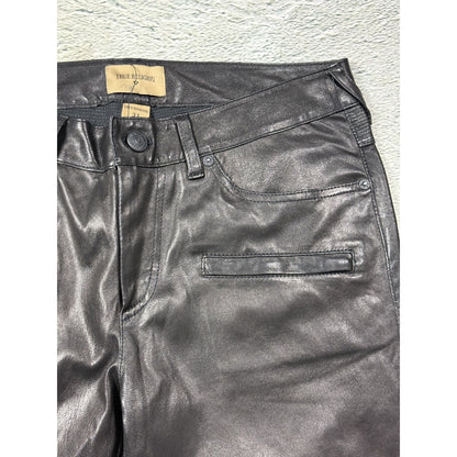 True Religion vintage jeans leather Goat biker black Hedi