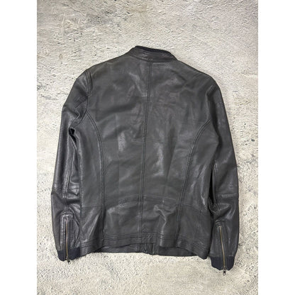Diesel Vintage Leather asymetric black Jacket Avant Garde