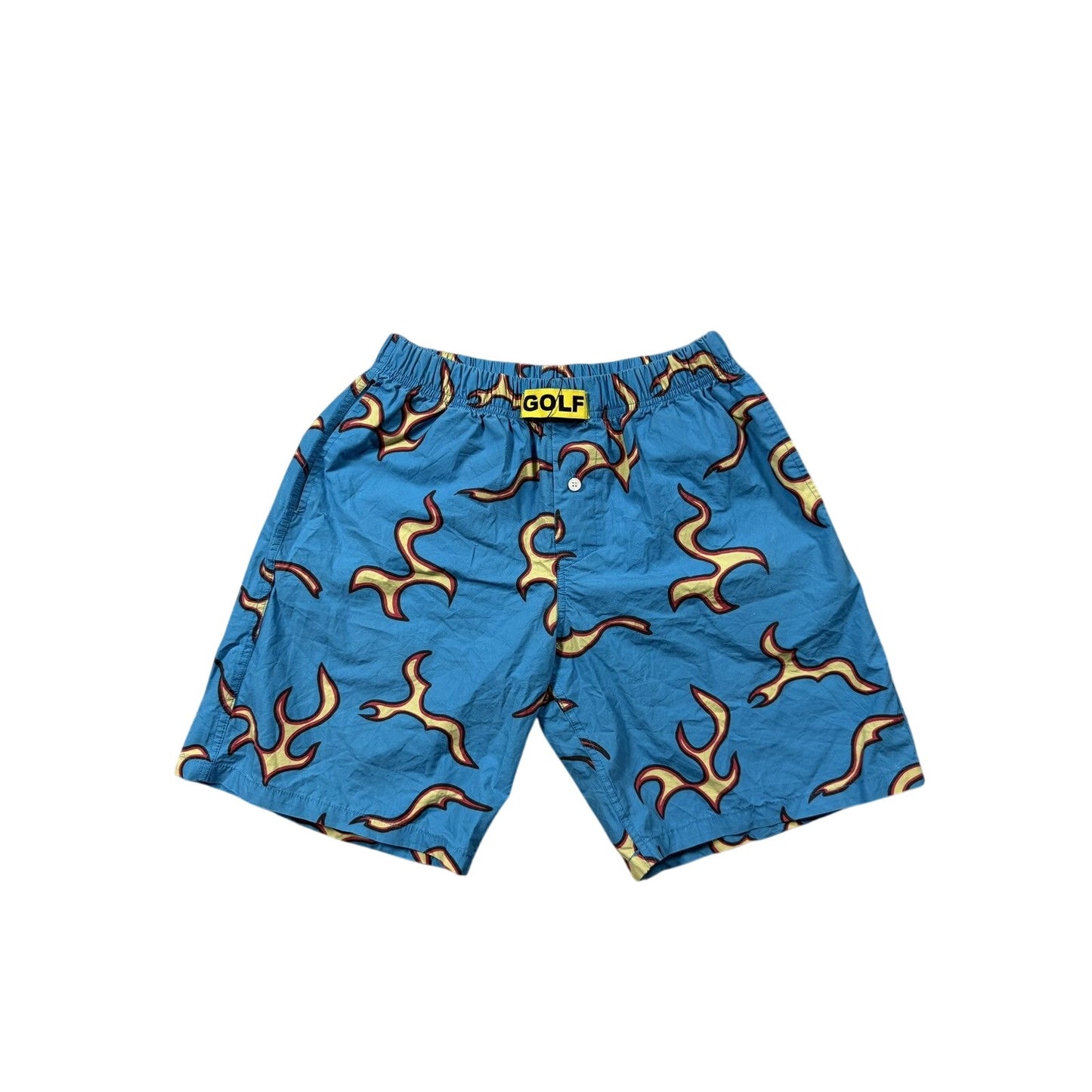 Golf Wang flame shorts blue fire