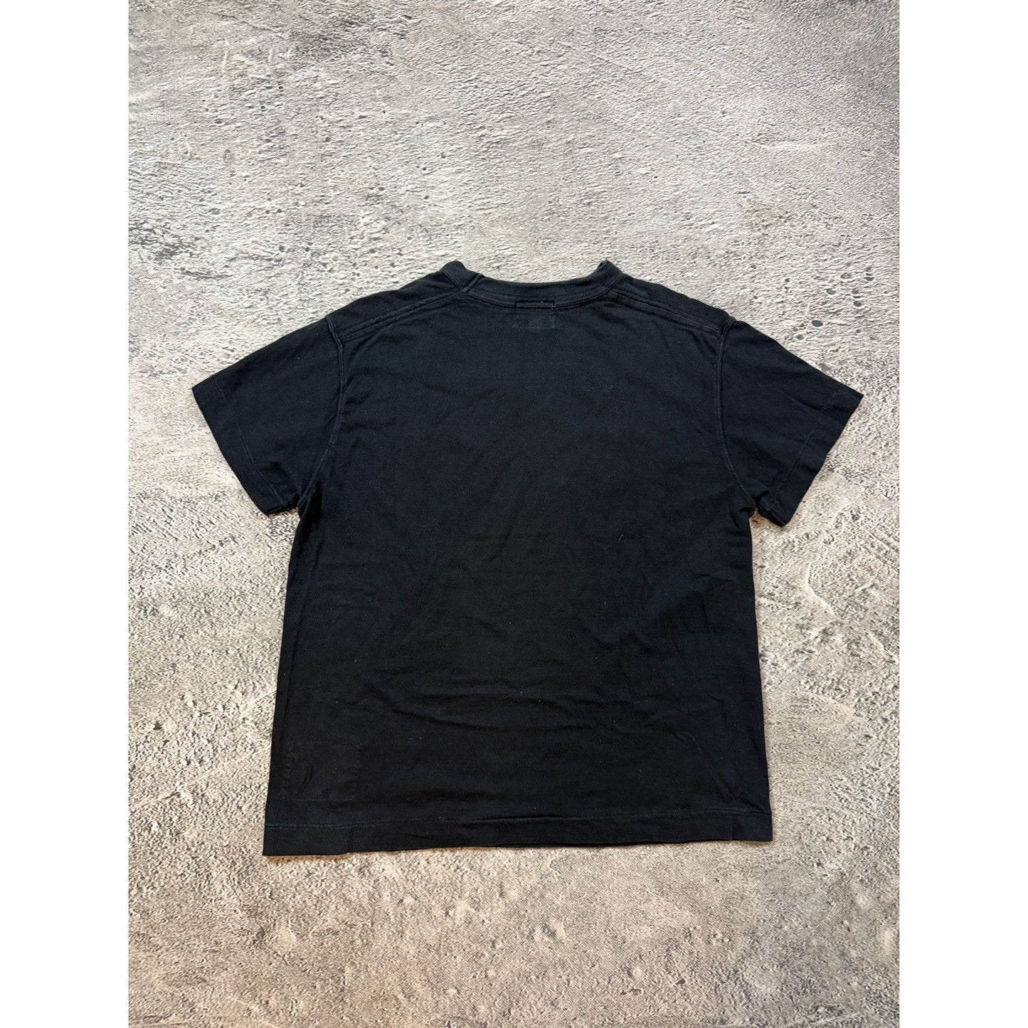 Evisu black t-shirt vintage white big logo seagull