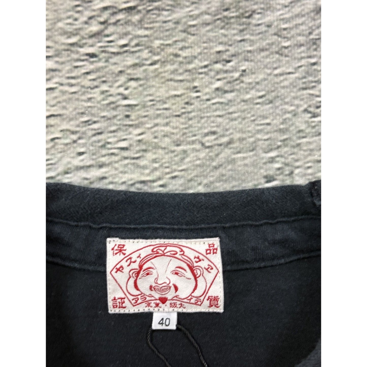 Evisu black t-shirt vintage white big logo seagull