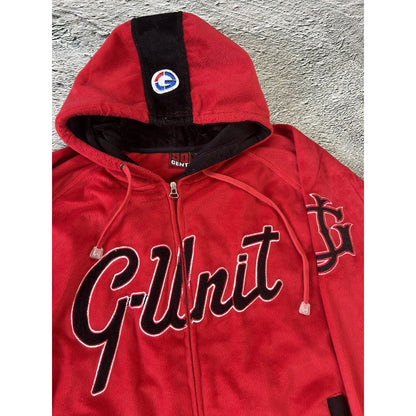 G Unit Track Suit red big logo vintage velour set 50 Cent