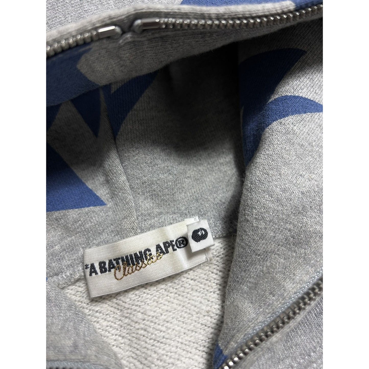 Bape sta zip hoodie grey blue full zip vintage Nigo Era