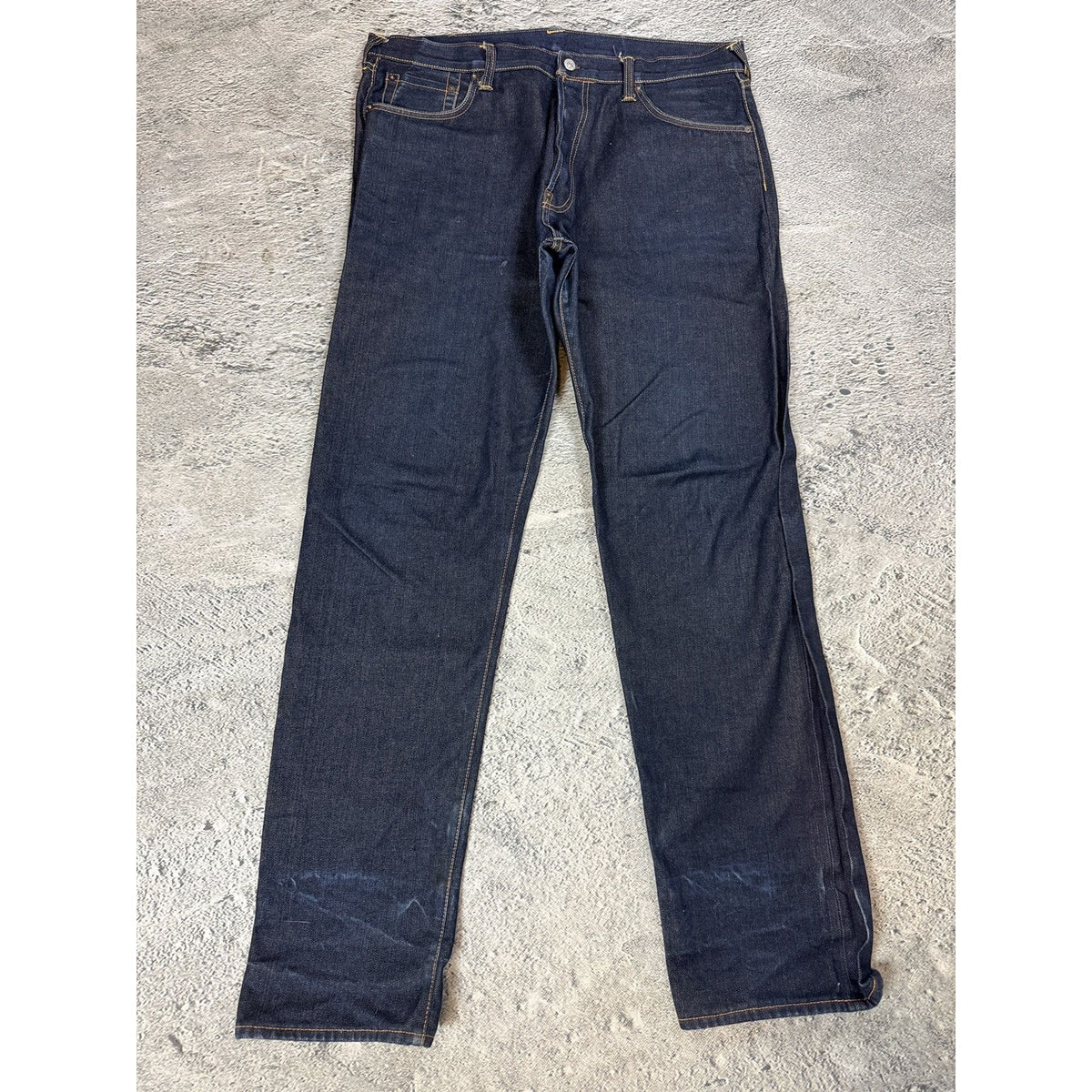 Evisu jeans daicock big logo yellow selvedge denim