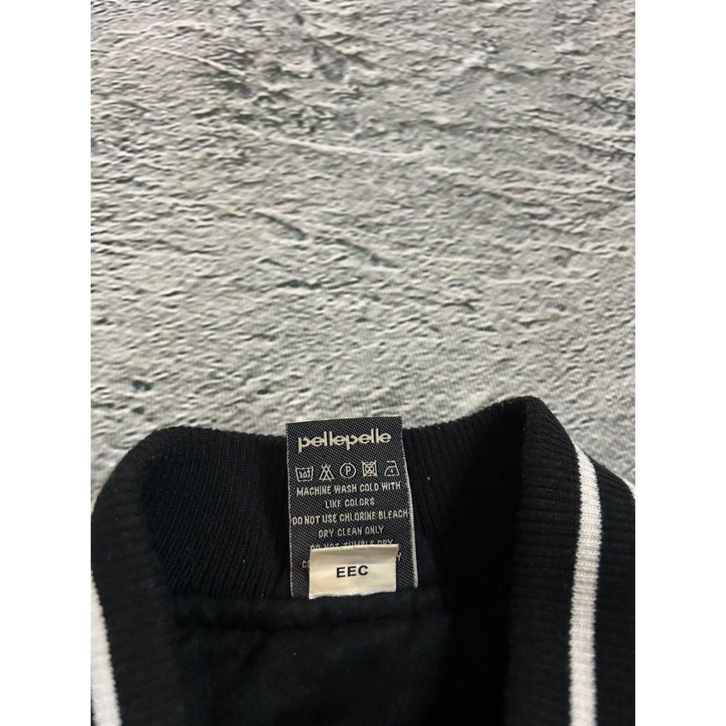 Pelle Pelle jacket big logo 90s black bomber varsity