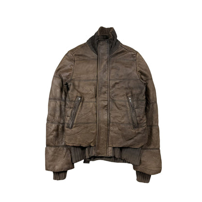Diesel leather jacket brown vintage avant garde