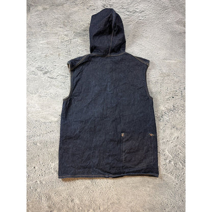 Evisu Raw denim Vest vintage embroidery seagull selvedge