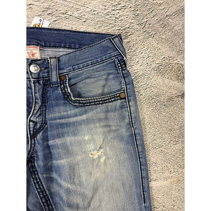 True Religion jeans vintage denim pants straight distressed