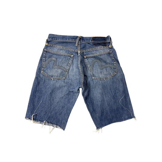 Evisu jorts seagulls embroidered logo vintage jeans shorts