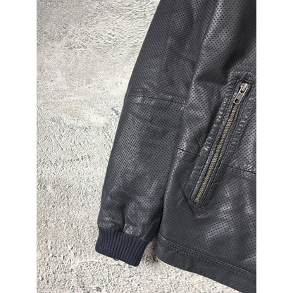 Diesel Vintage Leather asymetric black Jacket Avant Garde