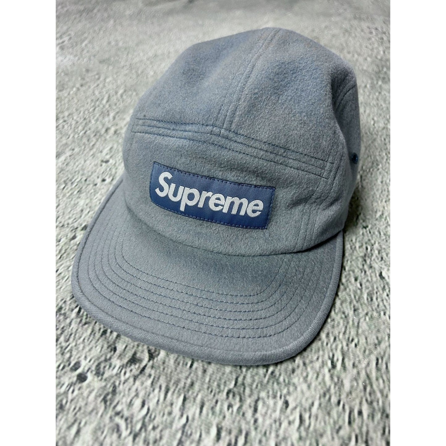 Supreme cap 5 panel baby blue Loro Piana wool