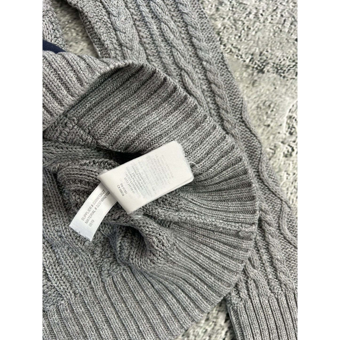Polo Ralph Lauren big pony hoodie sweater knit grey