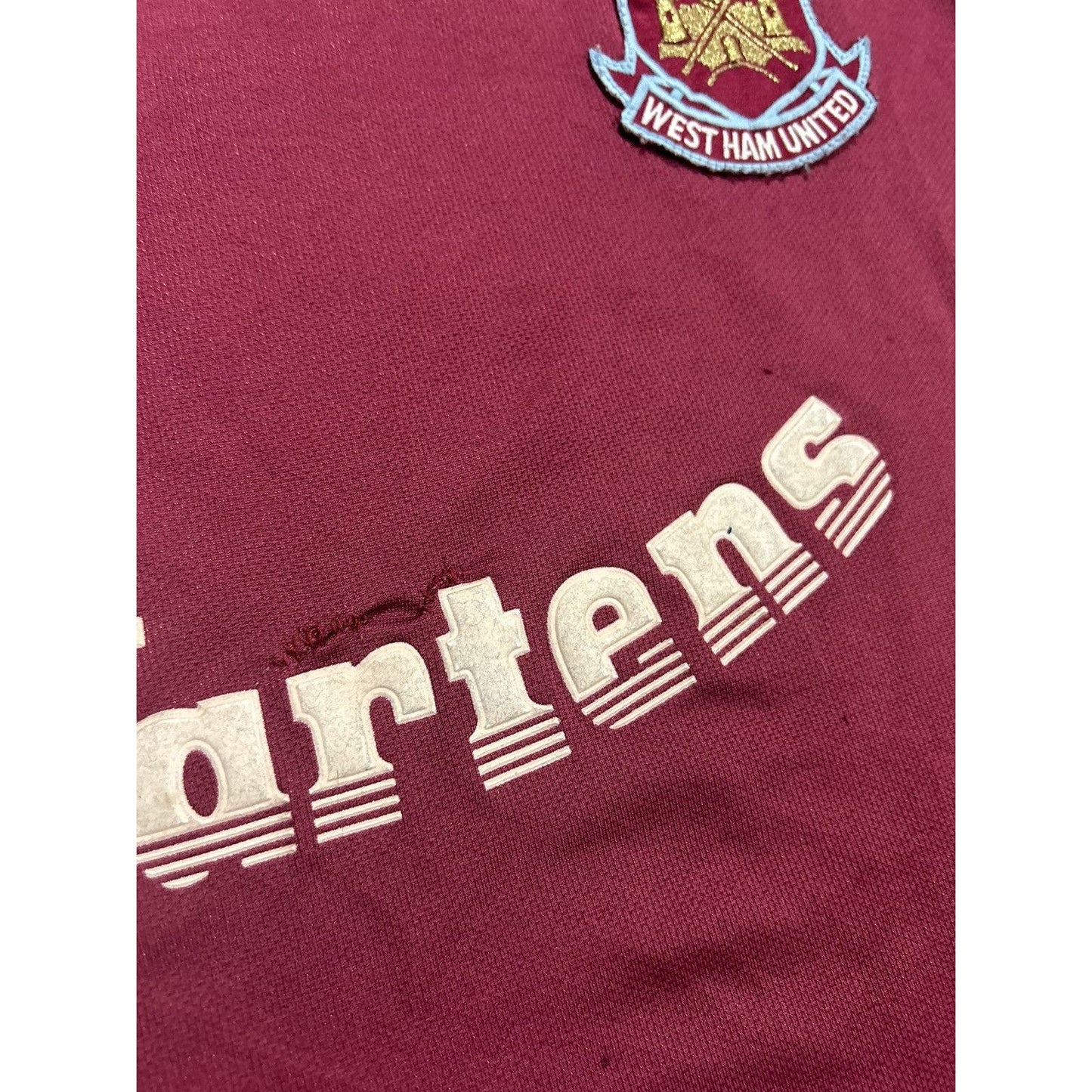 West Ham United vintage Fila Jersey Dr. Martens 2001 2003