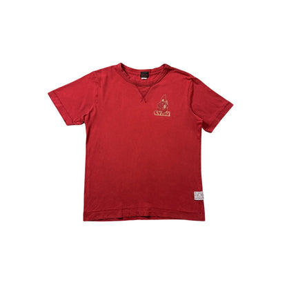 Evisu T-shirt big logo seagull brown Y2K