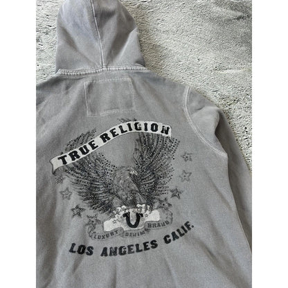 True Religion zip hoodie big logo vintage big logo Y2K
