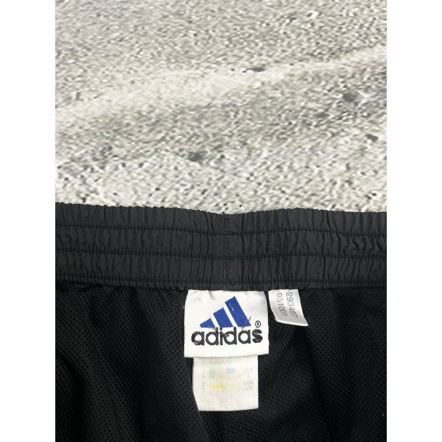 Adidas vintage black nylon track pants small logo 2000s